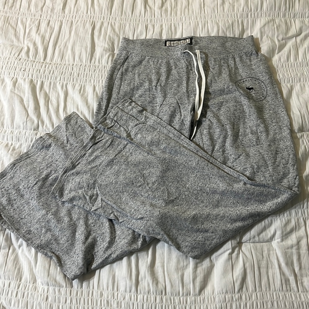 Abercrombie & Fitch Gray Wide-Leg PJ Sweatpants